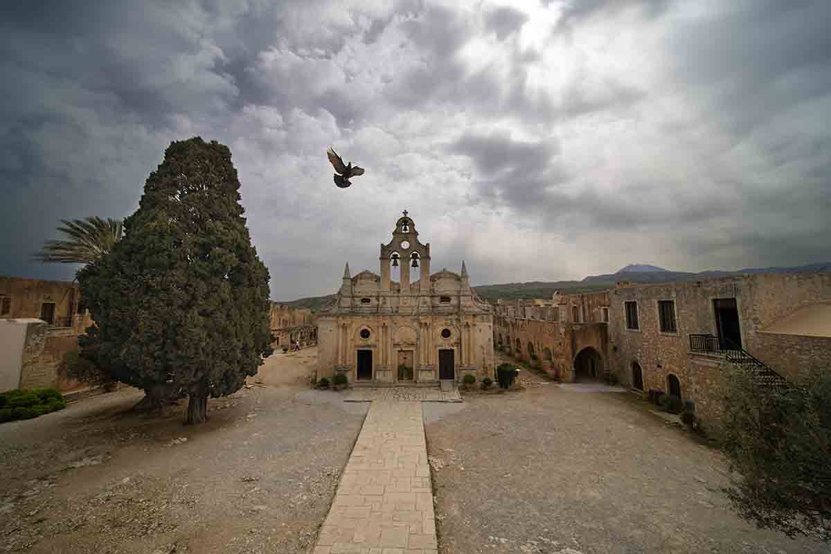 Arkadi klooster in het midden van Kreta. 