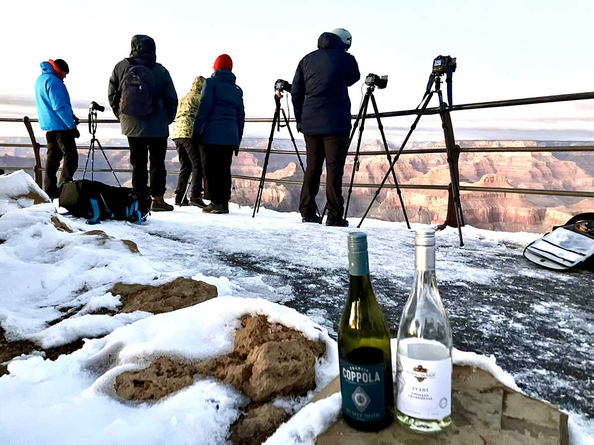 Grand Canyon fotograferen met drankje