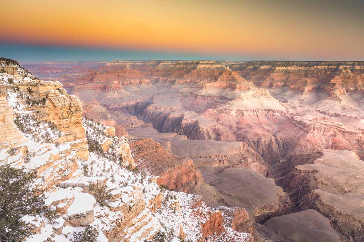 Grand Canyon zonsopkomst Mather Point