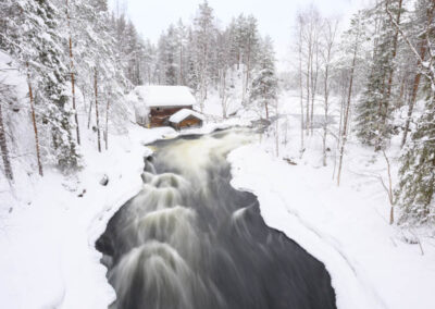 Stromend beekje lange sluitertijd Kuusamo